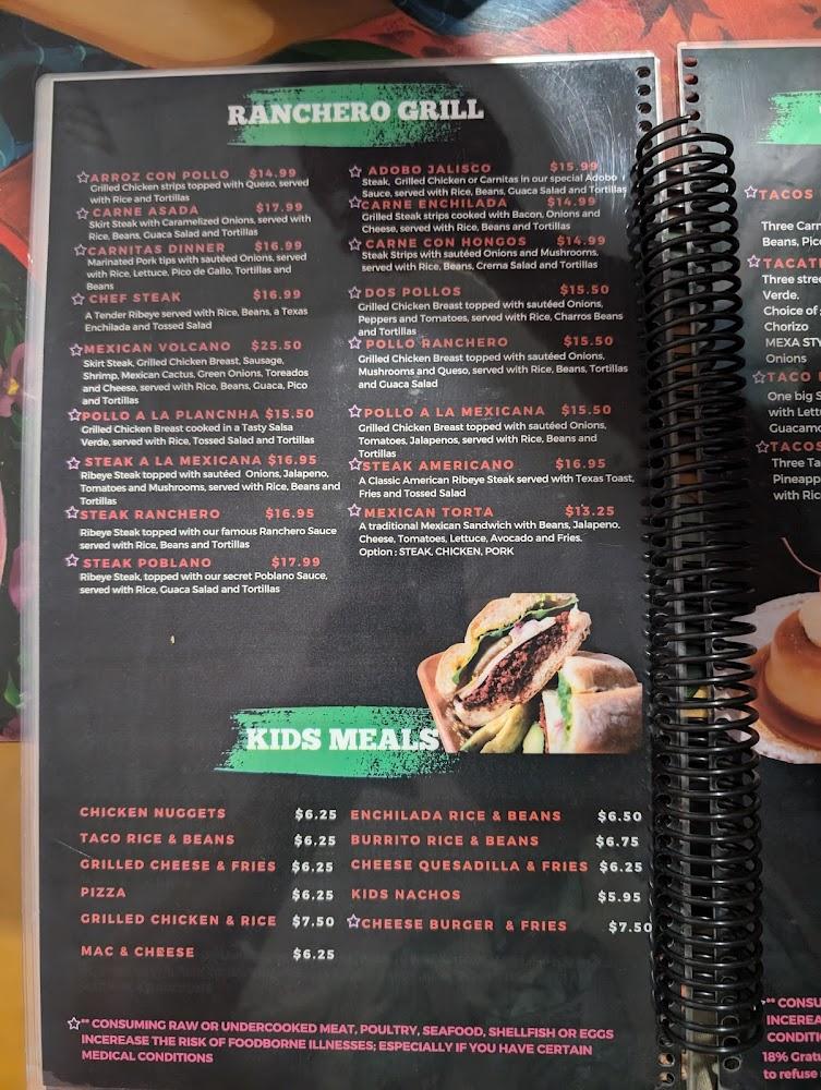 Ranchero Mexican Restaurant Menu image 3